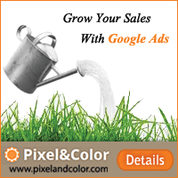 Retargeting banner ads design for pixelandcolor.com.